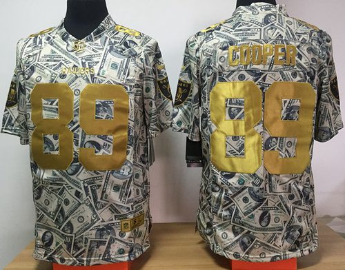Nike Raiders #89 Amari Cooper Dollar Fashion Men's Stitched NFL Elite Jersey